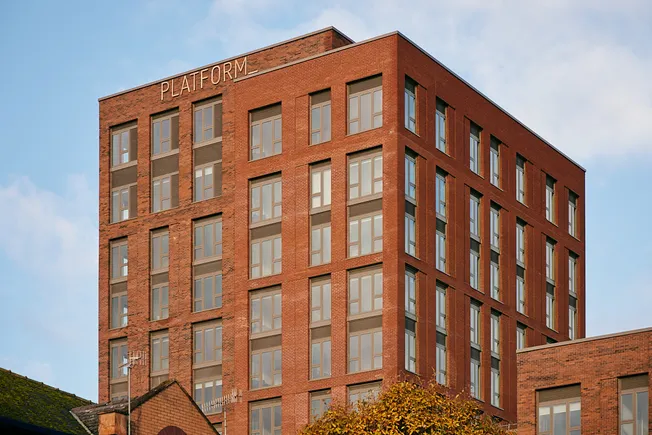 PLATFORM_ in Sheffield Building showing logo