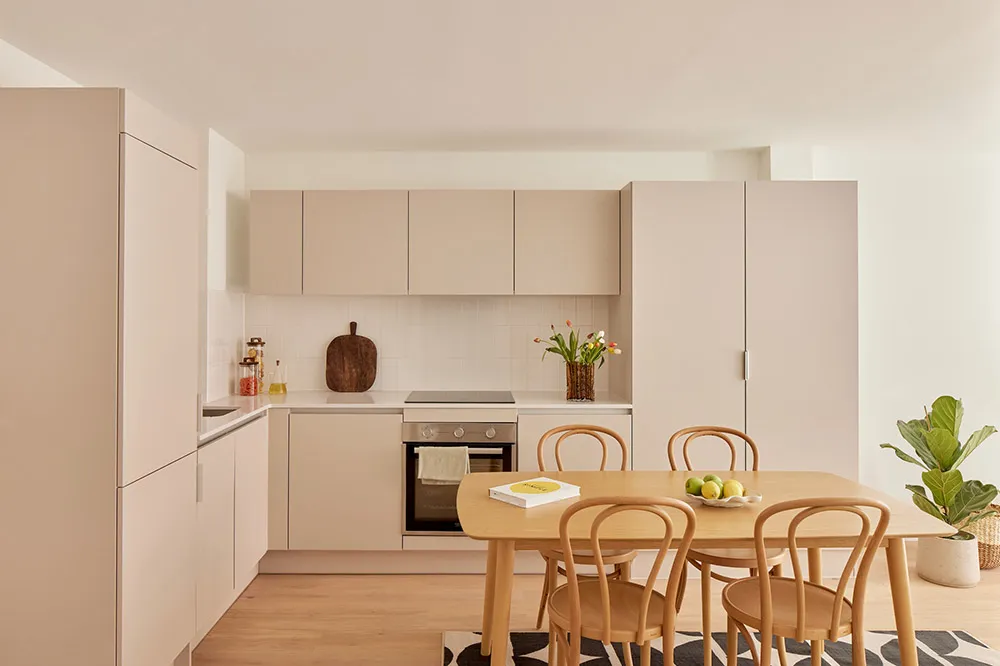 Kitchen / Dining area with dining table