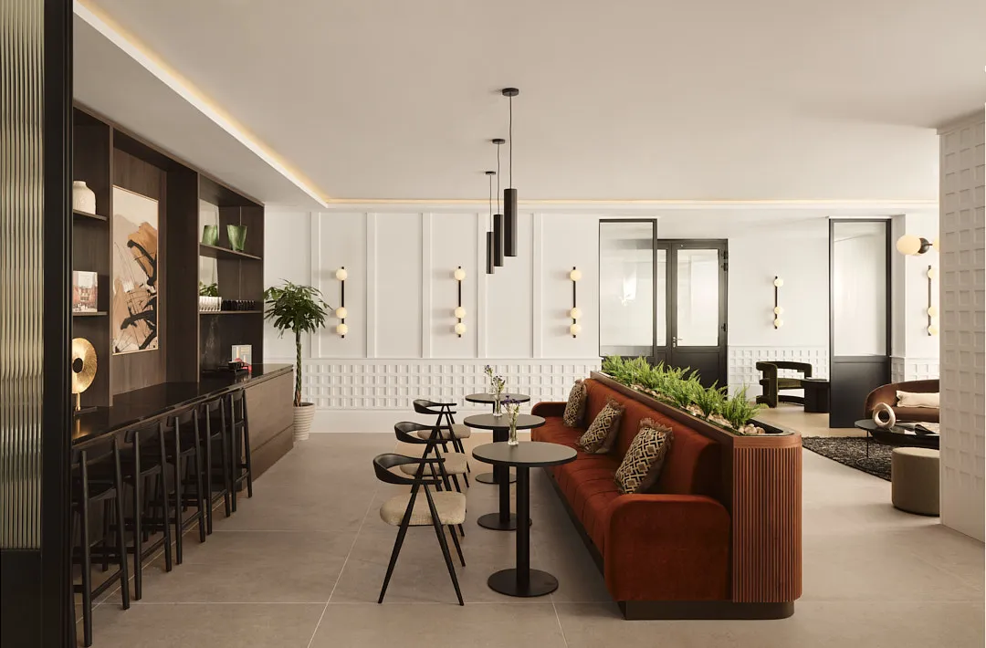 Reception lobby with seating