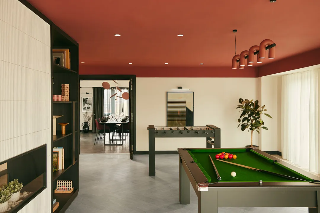 Residents lounge showing pool and foosball table