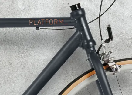 PLATFORM_ branded bicycle