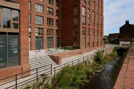 External of PLATFORM_ in Sheffield alongside the river