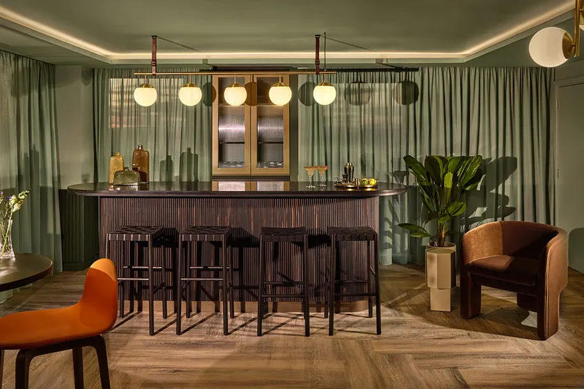 Resident bar with seating